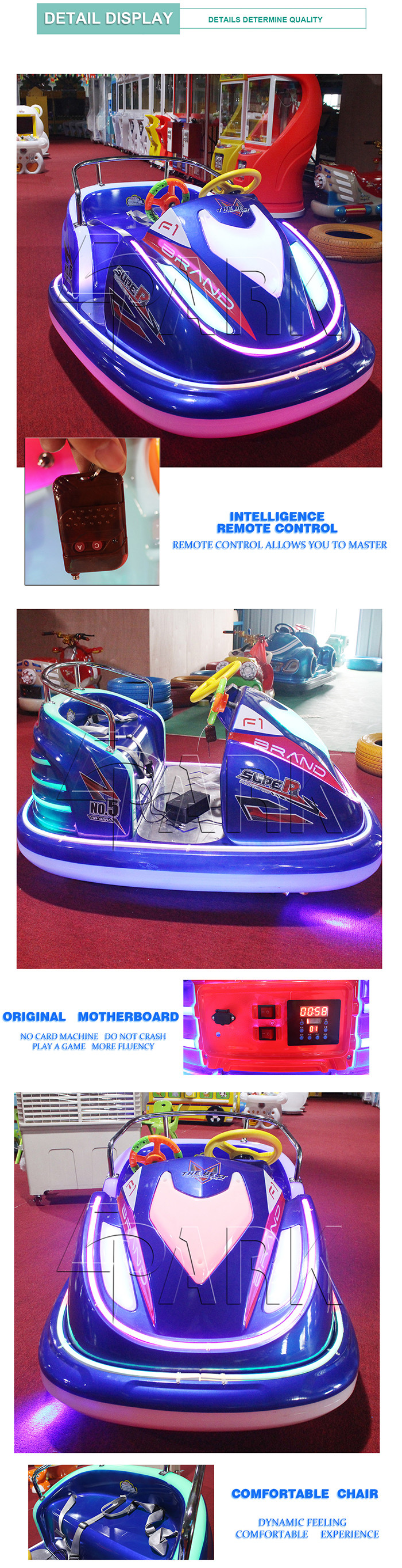 Carnival Game Center Kids Entertainment Full Function Scooter Car Hardware And Plastic Material