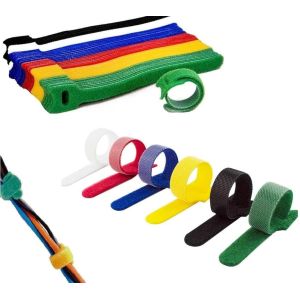 Customized Hook And Loop Cable Ties Self Locking Reusable Velcro Cable Ties