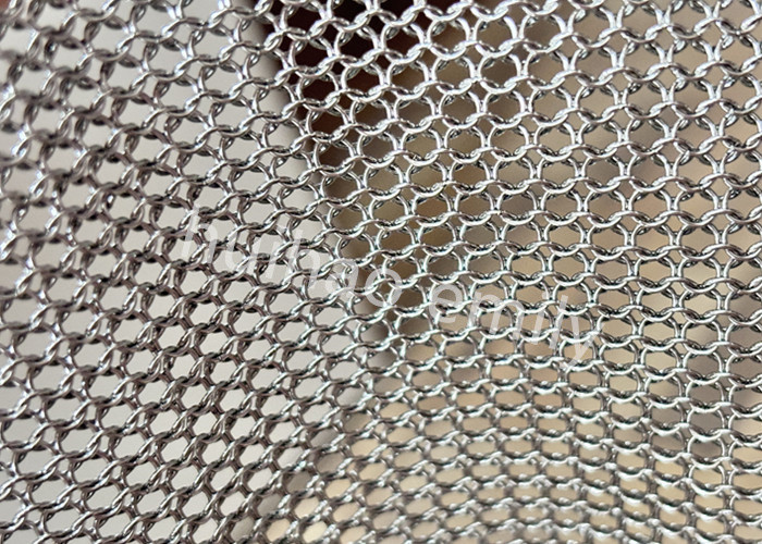 0.8x7mm Welded Type Ring Mesh Curtain For Interior Decoration