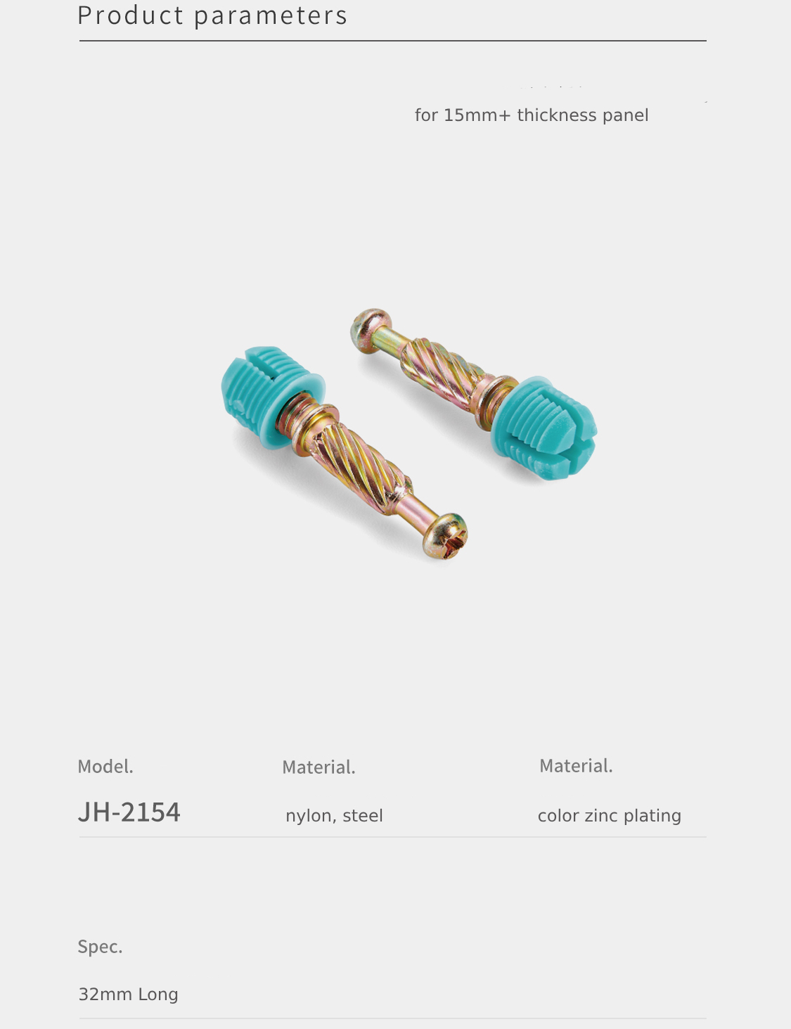 Minifix Connecting Bolts