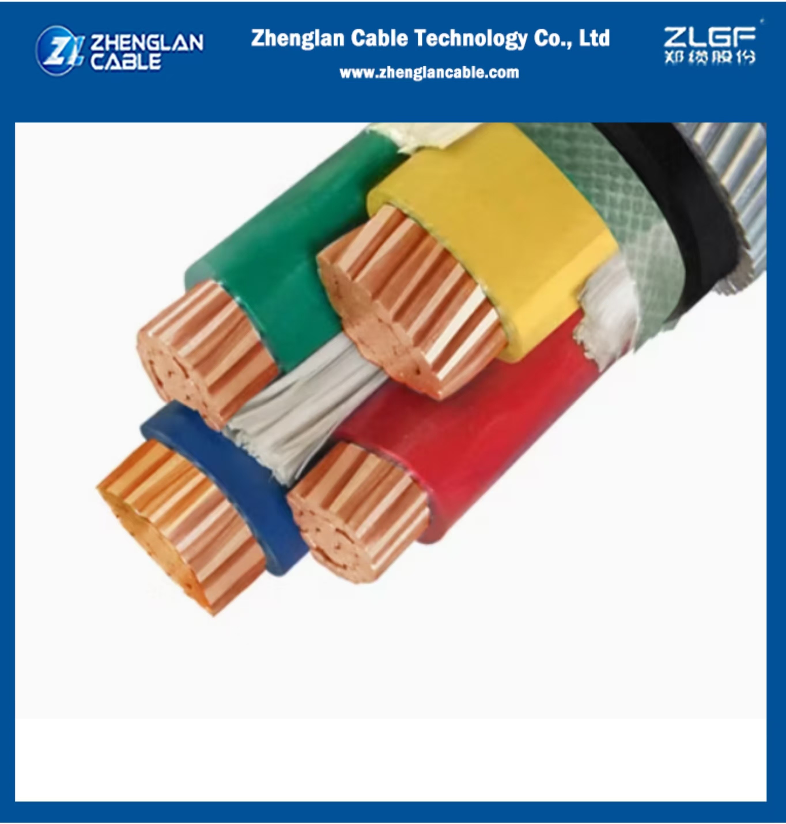 0.6/1kv CU/XLPE/SWA/PVC LV Power Cable Undergroud Cable XLPE Insulated Steel Wire Armored 4x70sqmm IEC60502-1