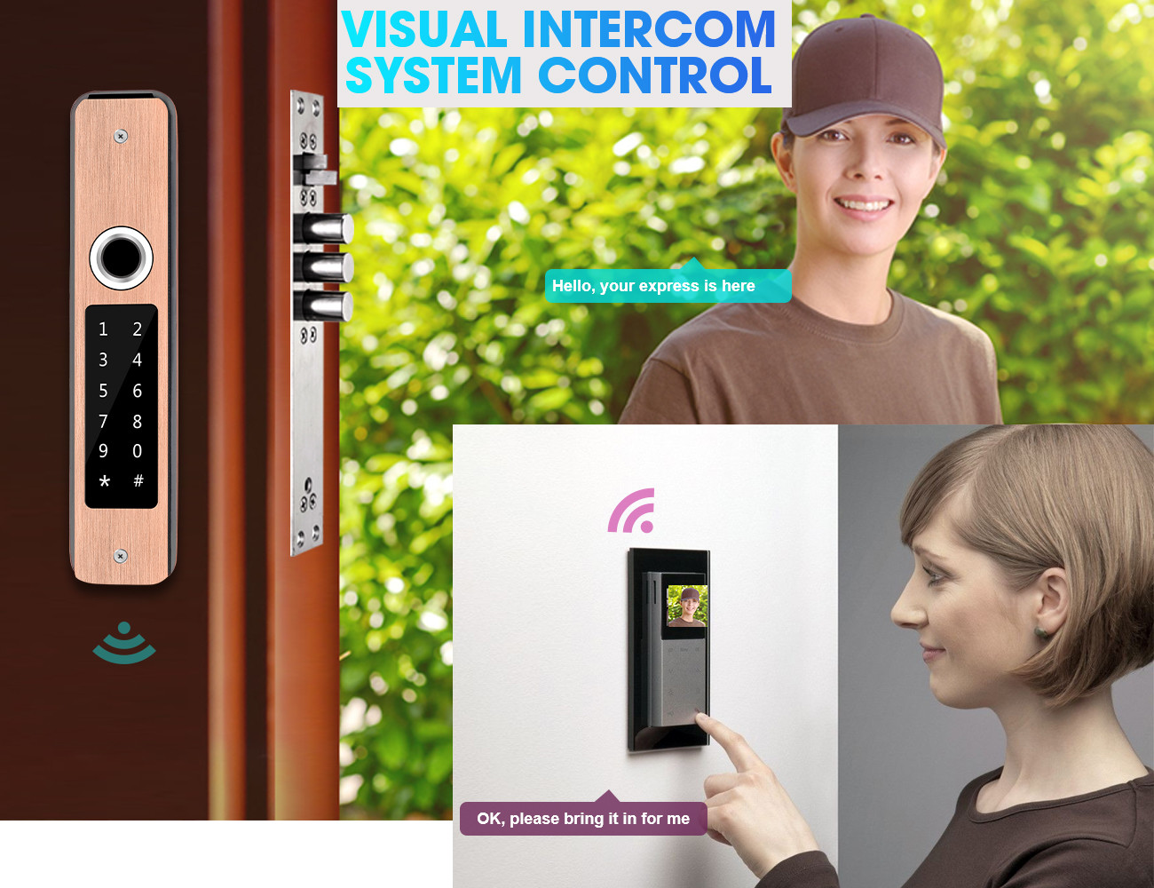 Waterproof Digital Smart Fingerprint Outdoor French Door Security Locks