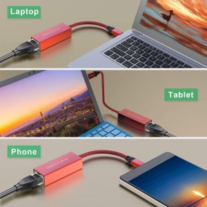 100M USB C Ethernet Adapter Type C To RJ45 802.11n 5G Compatible With MacBook