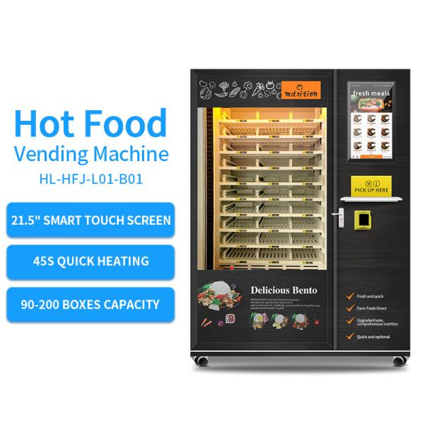 Quality 49" Big Screen Automatic Hot Food Vending Machine ODM With Microwave for sale