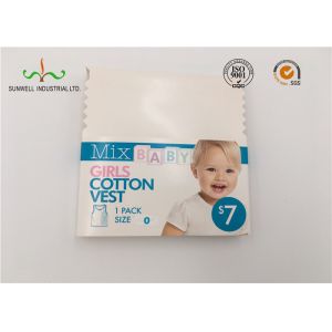 CMYK 4 Colors Printed 2 Coated Side Art Paper Customized Design For Baby Vest