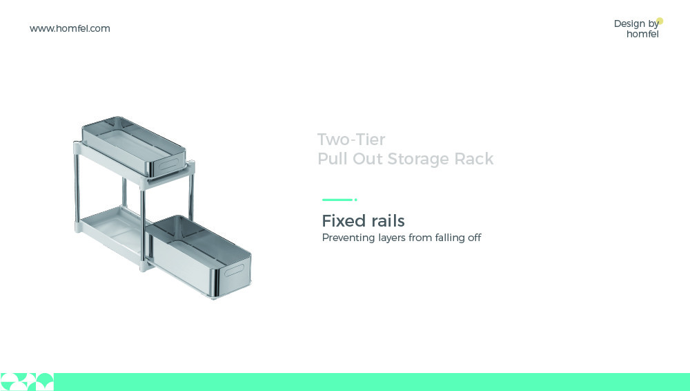 Under Sink Kitchen Storage Rack Clutter-Free 2 Tiers Stainless Steel Kitchen Rack