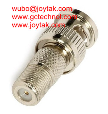BNC Male To F Female zinc die-casting connector BNC plug to F jack Coaxial Adapter BNC Coaxial Adaptor CCTV Connector