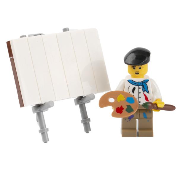 Compatible with legoinglys artist painter mini figure paint palette easel