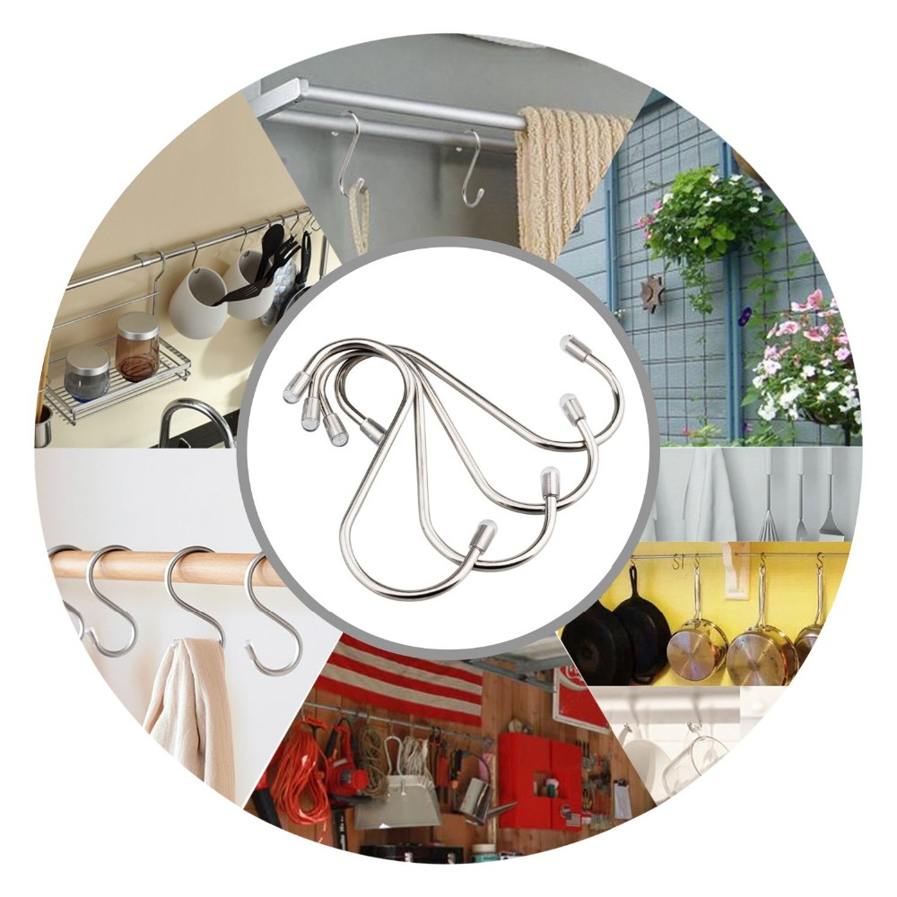 Stylish and Durable S-shaped Metal Hooks for Home Decor in Living Room Bedroom Kitchen