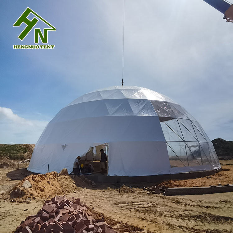 Flexible 8m Geodesic Dome Tent Fire Resistance DIN4102