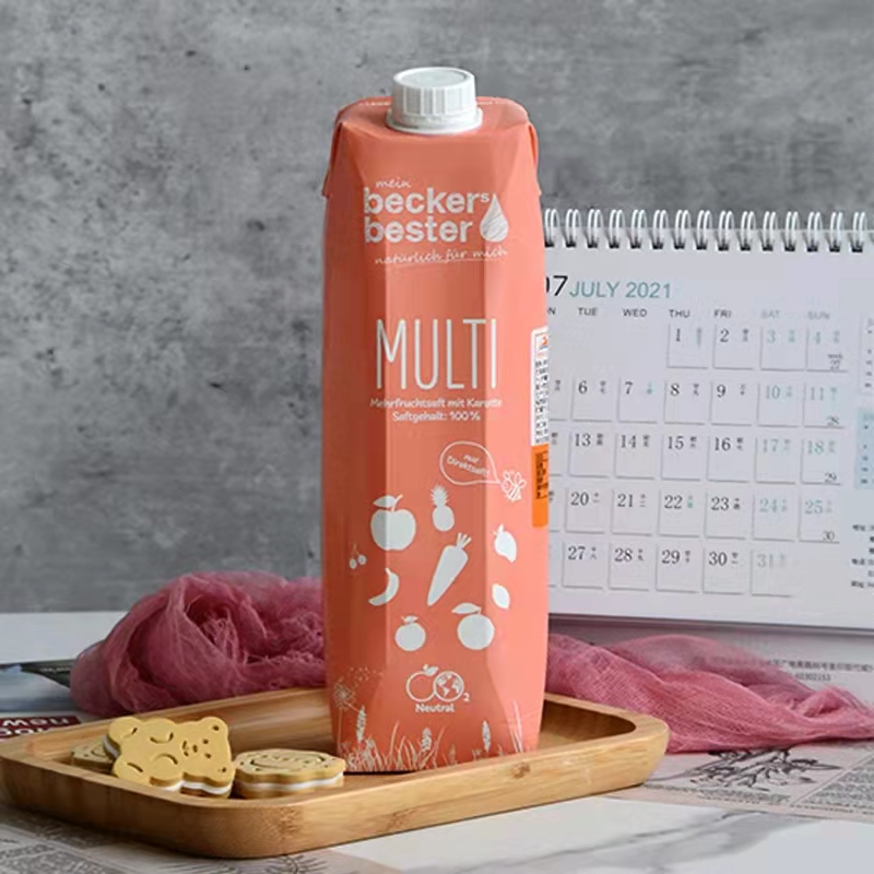 Juice Food Packaging Box Food Grade Paper For 330ML 500ML 1L