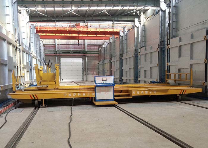 Short Distance Motorised Trolleys Carts , Large Table Battery Powered Cart Dragged Cable Power Railroad Cart