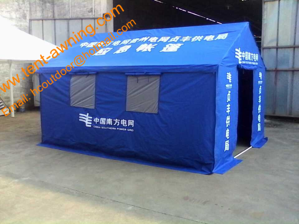 3x4m Outdoor Steel Framed Waterproof Disaster Refugee Relief Tent
