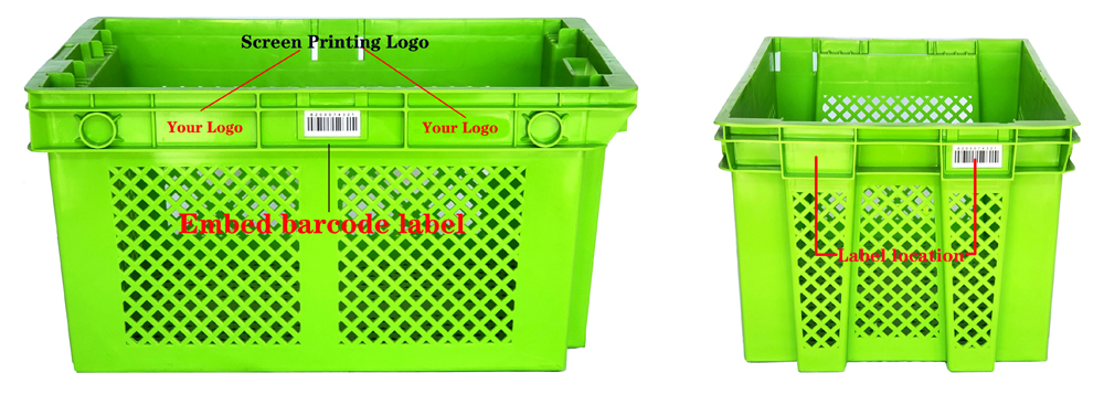 Egg Collapsible Plastic Crates Shipping Stacking Nesting Agricultural Supermarkets