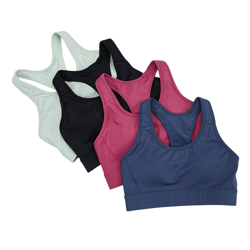 Running Crop Top Plus Size Sports Bra Active Stretch Shockproof With Breathable Mesh