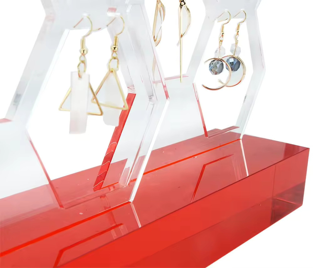 Custom Elegant Acrylic Jewelry Display for Brand, Acrylic Earring Display Set