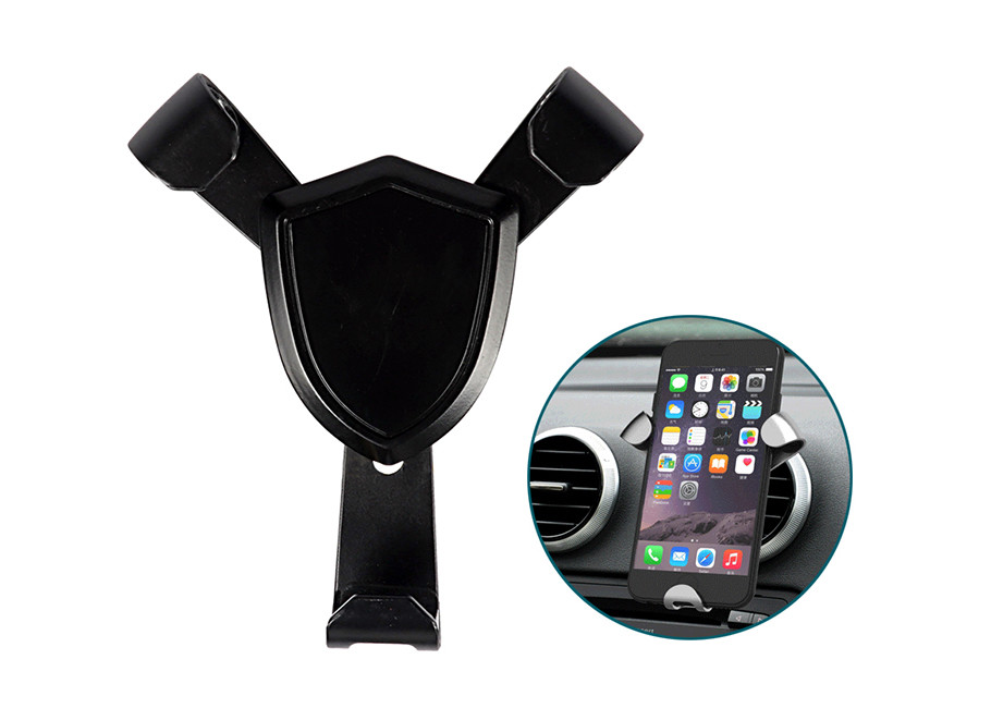 Black Color Mobile Phone Car Mount Holder Easy Operation 360 Degree With Auto Clip
