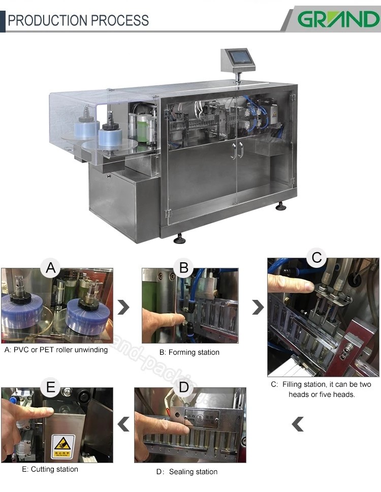 GGS-118 P2 Automatic plastic ampoule liquid filling sealing packing machine