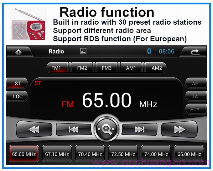 Ouchuangbo Car GPS Navi Radio Stereo Bluetooth 3G Wifi Subaru Legacy /outback 2009-2012 Android 4.2 DVD OCB-7065C