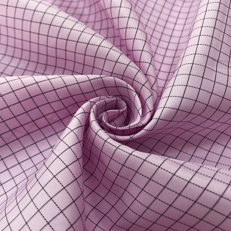 1/2 Twill 5mm Grid 98% Polyester 2% Carbon Antistatic Clothing