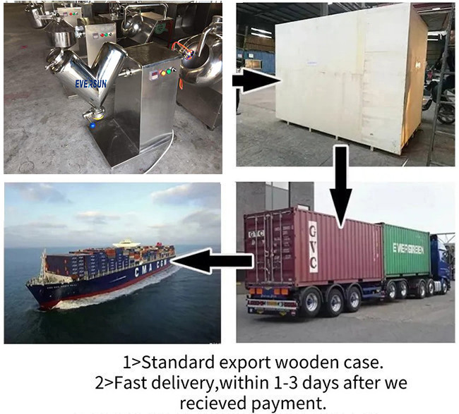Multi Functional V Shaped Drum Mixer V Type Powder Mixer For Food Processing