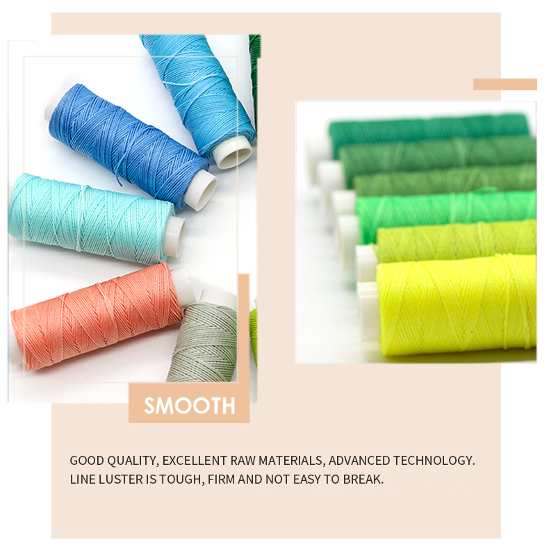 Custom Made 9ply Round Waxed Thread for Hand-sewn Leather 100% High Strength Polyester