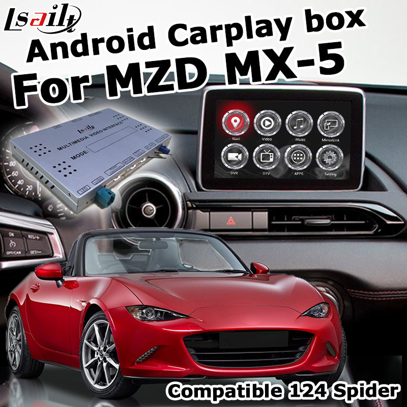 FIAT 124 Android Auto Carplay Box Mazda MX-5 MX5 Knob Control Video Interface