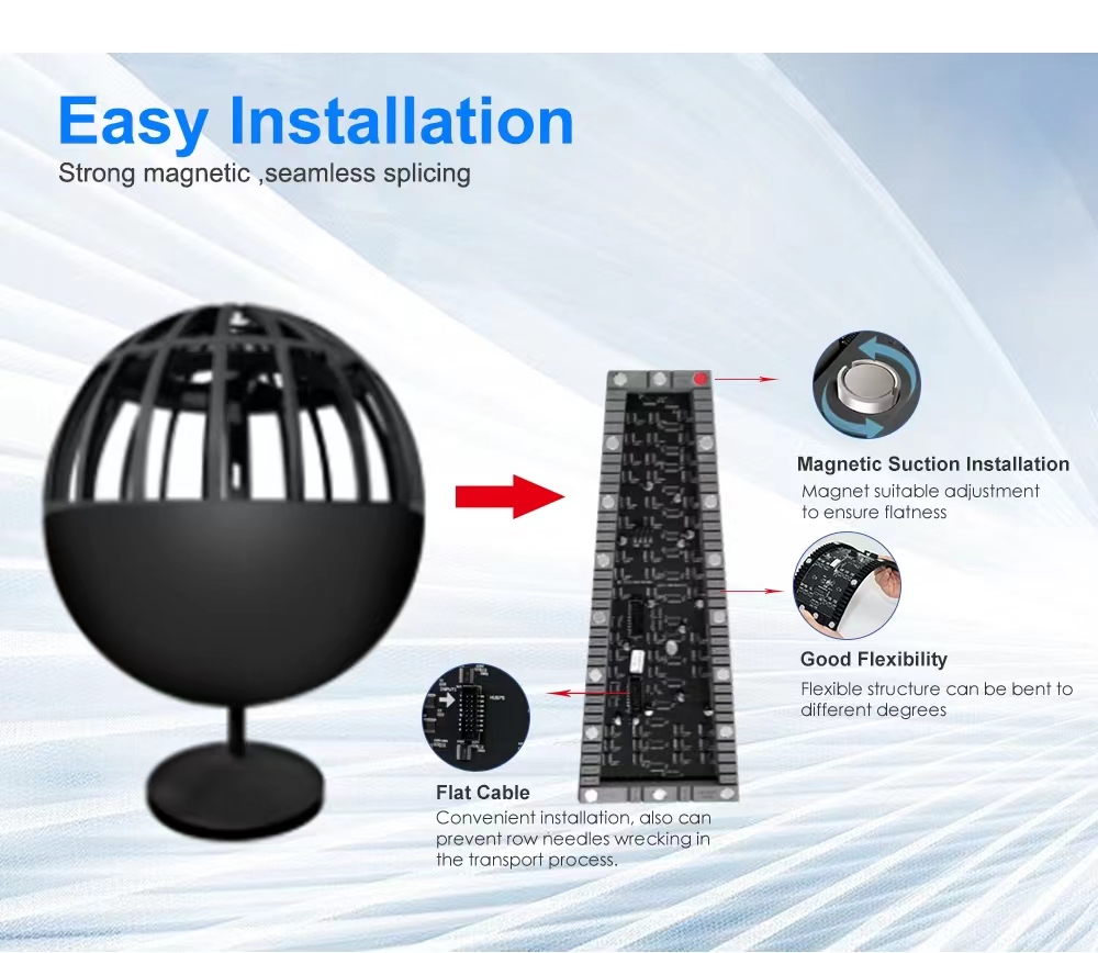 360H/V View Angle Indoor Spherical LED Screen For Voll Farbe Advertising