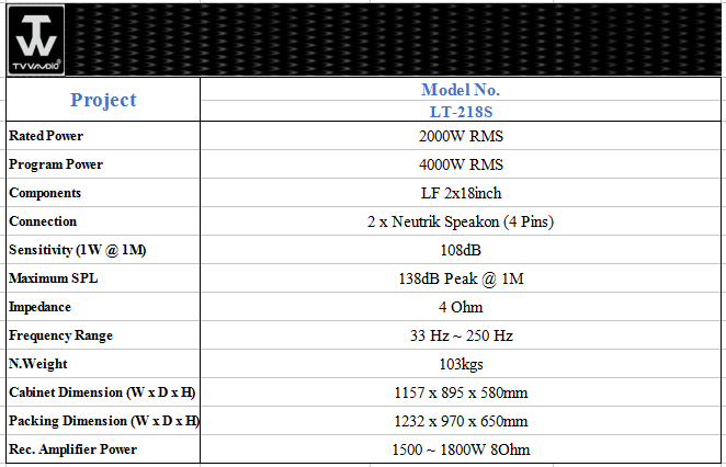 Line Array Speaker@Dual 18inch Subwoofer Powerful Speakers 2000W line array sound system LT-218S
