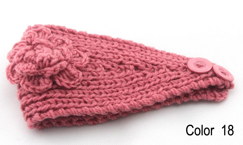 Women knitted headband with flower,crochet headband- Handmade tenia, Hair Accessories