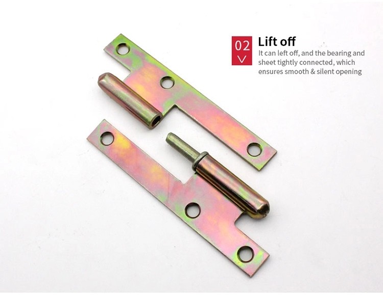 Crown Head H Cabinet Hinges Nickel Plated 110mm*2.5mm