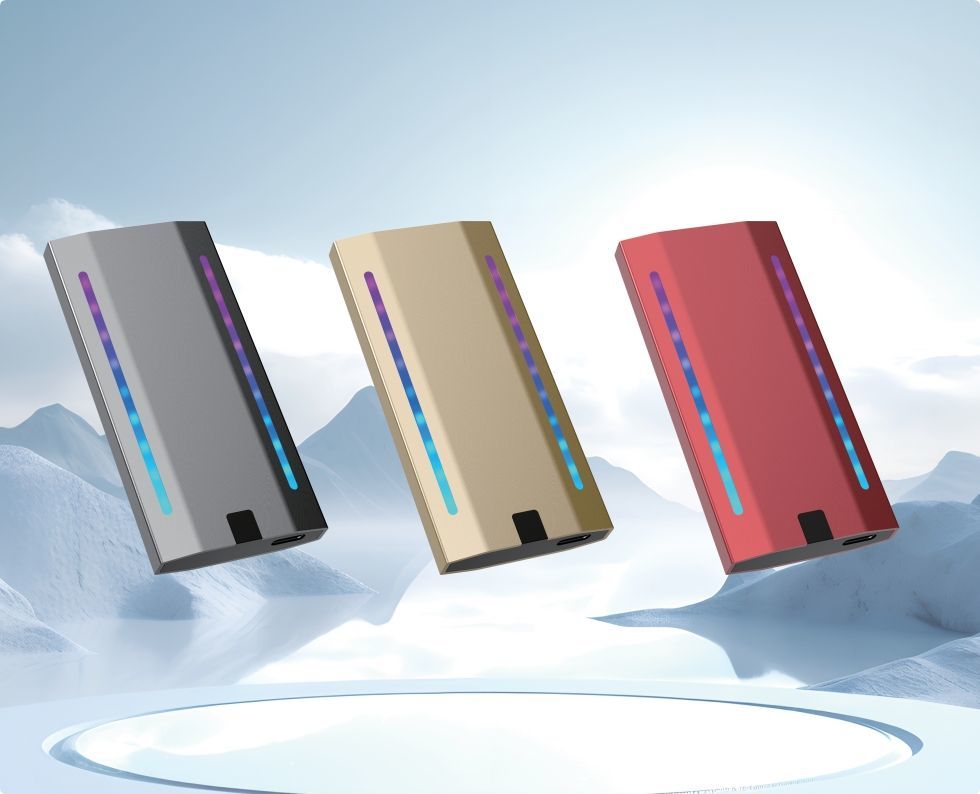 RGB Lighting Effect M. 2 SSD Mobile SSD Supports SATA and Mvne Protocols5gbps/10gbps Transmission Rate Glass Panel with Seven Colours RGB Light Effect