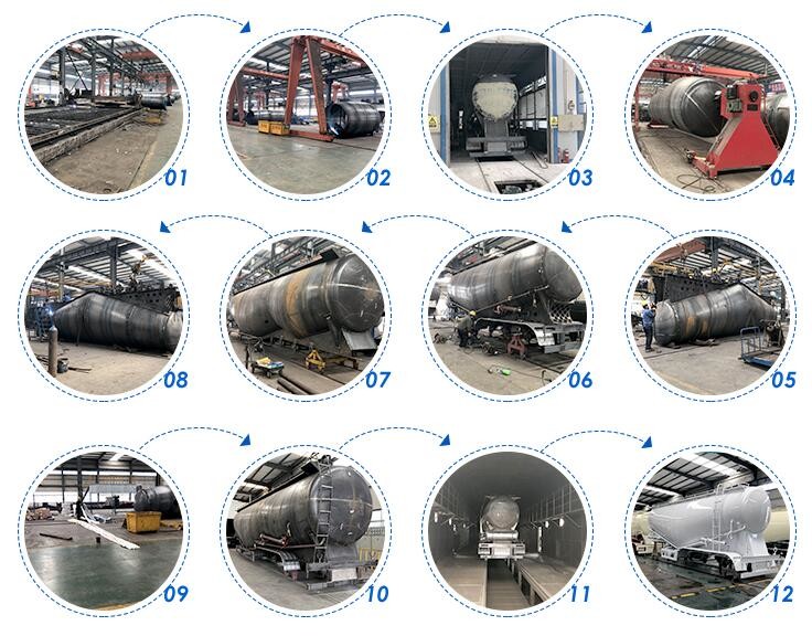OEM Heavy Duty 54000kg Dry Bulk Cement Trailer