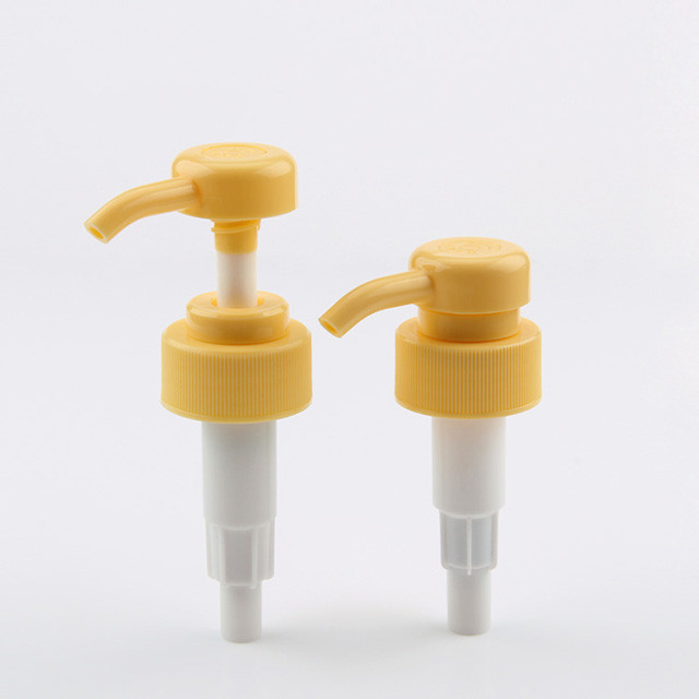 Yellow Lotion Dispenser Pump Liquid Shampoo Lotion Pump Replacement