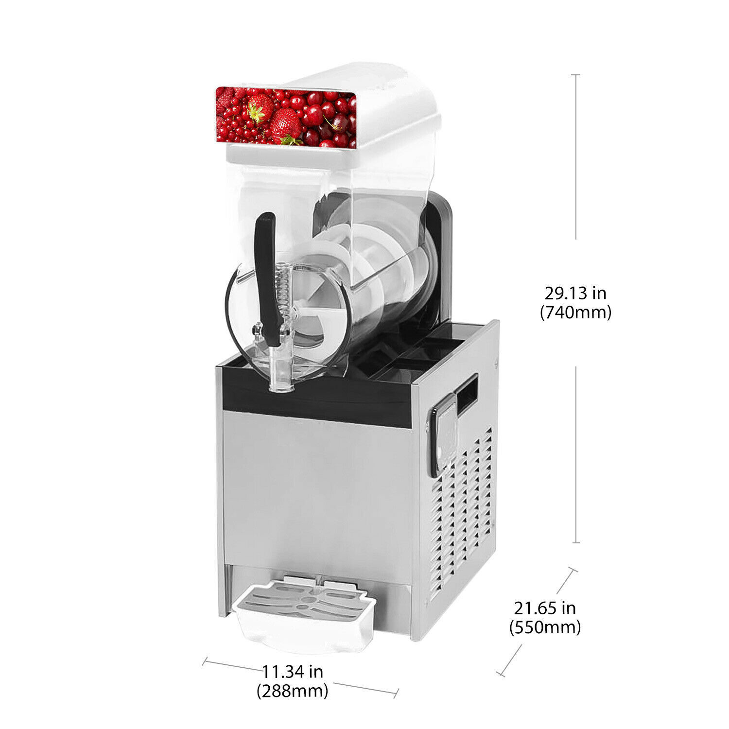 Commercial 15l Slushie Ice Machine Home Drink Cooling Machine Frozen Three Bowls Dual Bowl Slush Machine