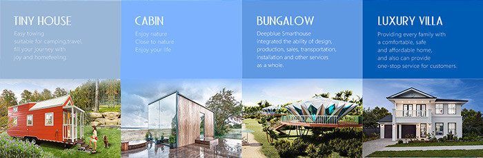 Luxury Prefabricated Fully Assembled House Villa Double Wide Mobile Homes 4 Bedroom