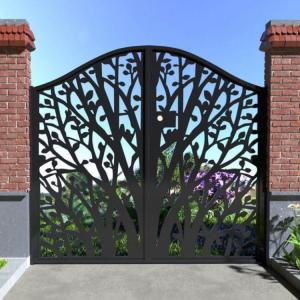 China Laser Cut Metal Decorative Gate Aluminium Ornate Metal Garden Gates on sale