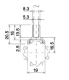 Polypropylene Workbench Aluminium Pipes Glass Clamp ISO