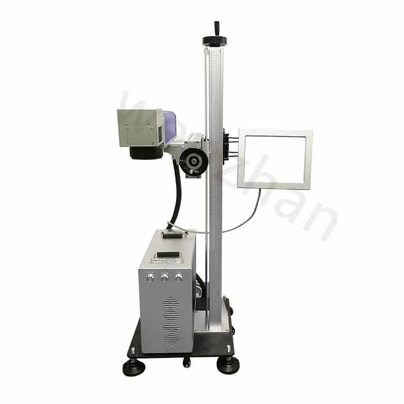 CO2 Flying Laser Marking Machine WZ-103F For Craft Gifts Clothing Shoes Bags And IC Industry
