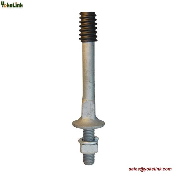 Long Shark / Short Shark Forged steel Crossarm Insulator Pin with Nylon thread