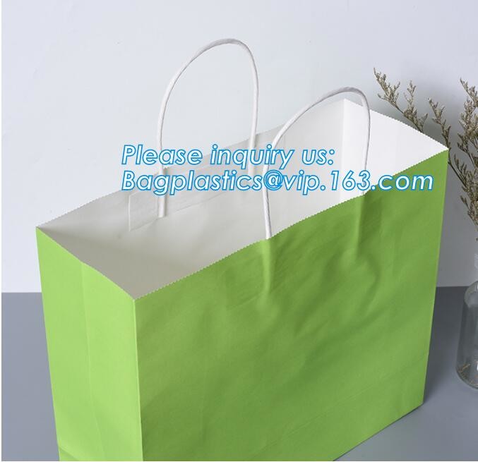 Customized Red Printed Kraft Paper Shopping Bag with Ribbon Handles and Bowknot,Kraft Paper Shopping Bag with Kinds off