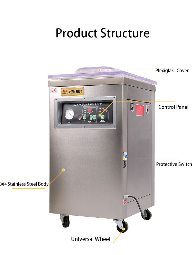 DUOQI DZ-400 Single Chamber Vacuum Packaging Machine With Electrical Control