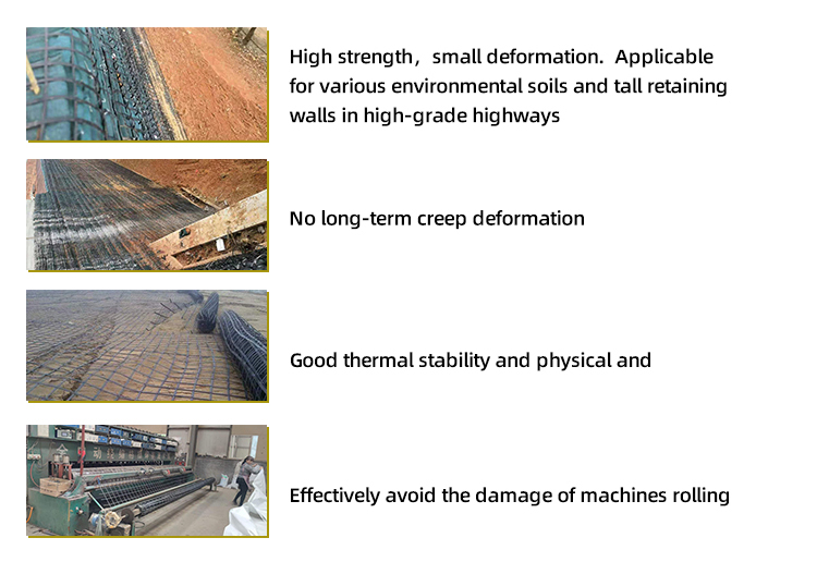 Easier Construction of 1-6m Soil Stabilization with Black Steel PP Composite Geogrid
