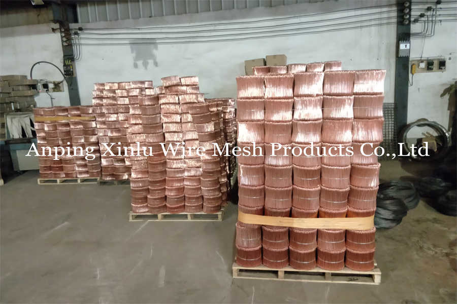Copper Coated Double Loop Binding Bar Tie Wire 200mm Length 2.48kg Weight/Bundle Rust & Corrosion Resistant