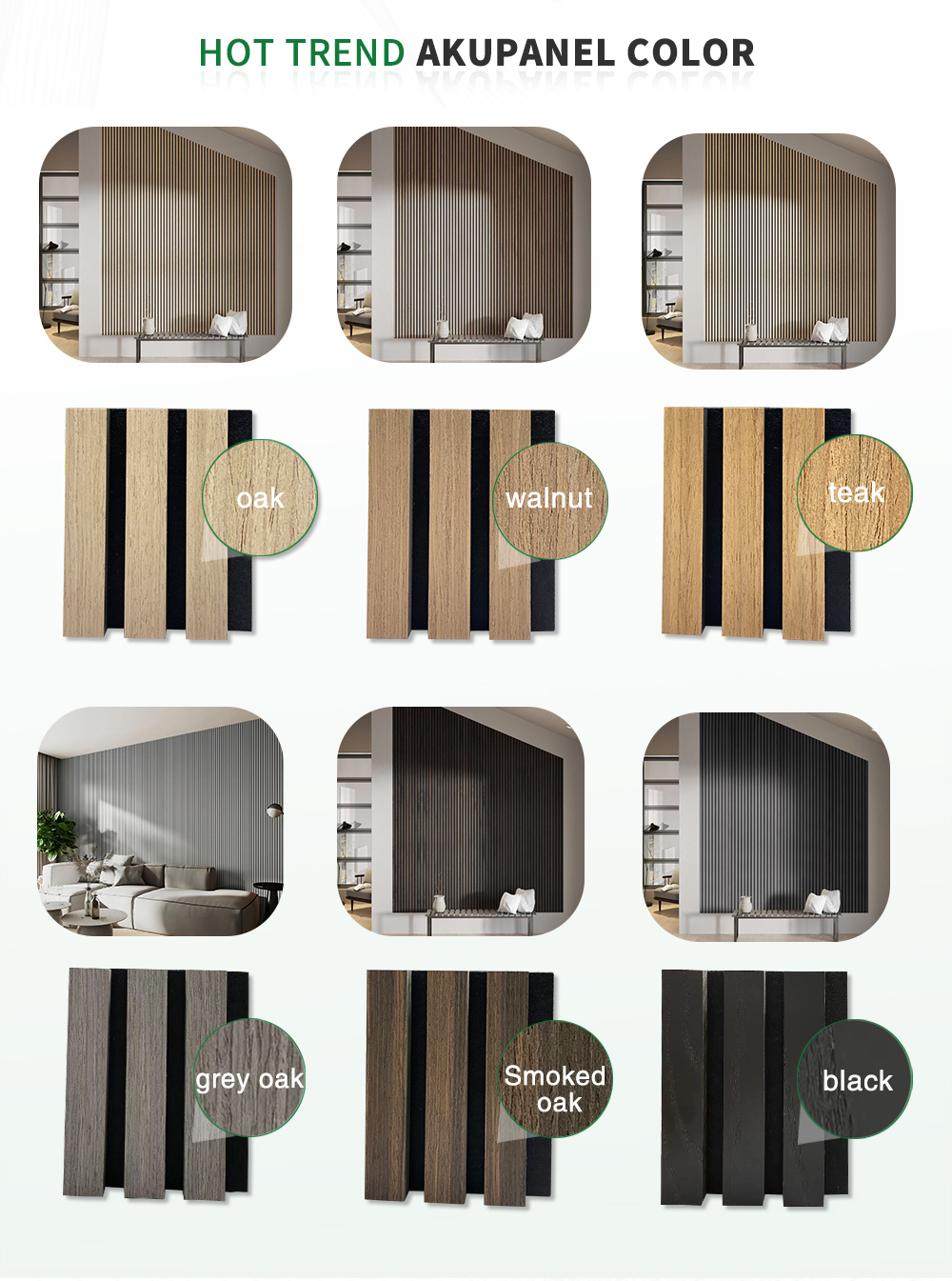 Customized Edge to Edge 13mm Oak Veneer Wood Acoustic Insulation for Soundproofing