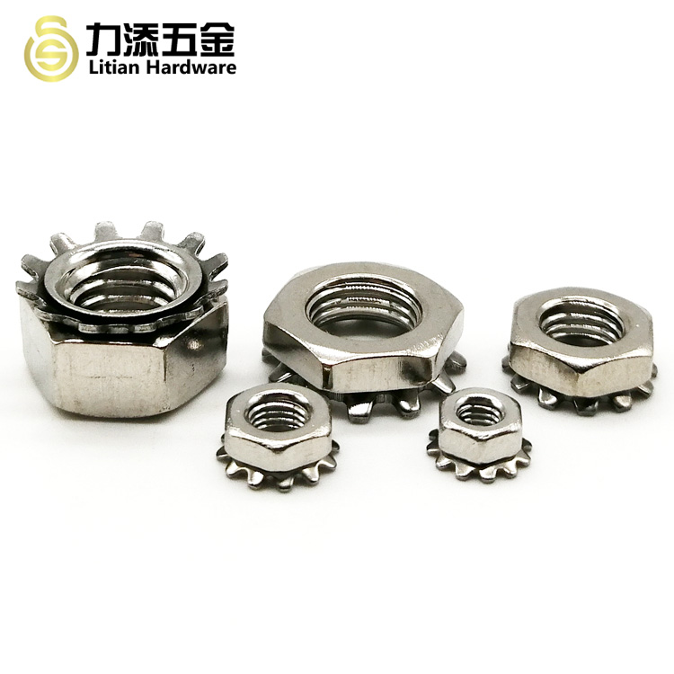 SS304 Tooth Washer Lock Nut , Spheroidizing Cap Lock Nut OEM Available
