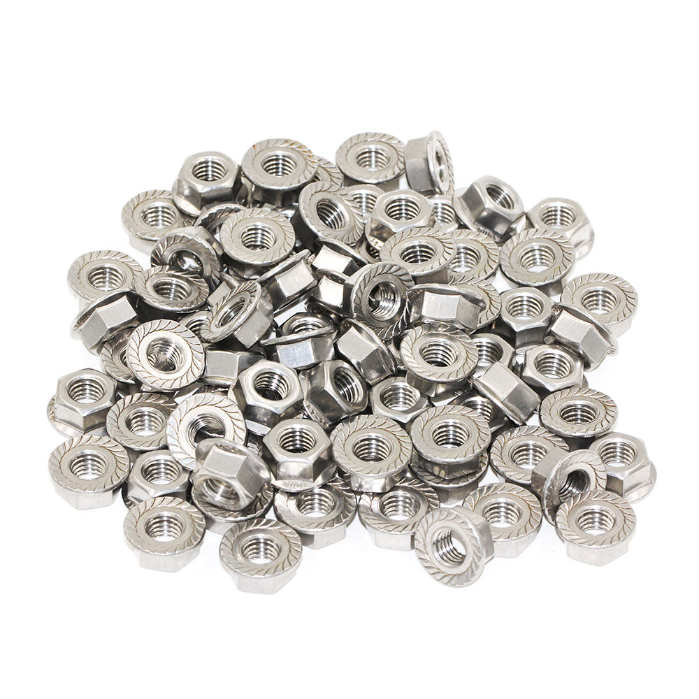 SGS Certified Stainless Steel Hex Flange Nut M7 M8 M10 304 Grade 6.8/ 8.8/ 10.9/ 12.9