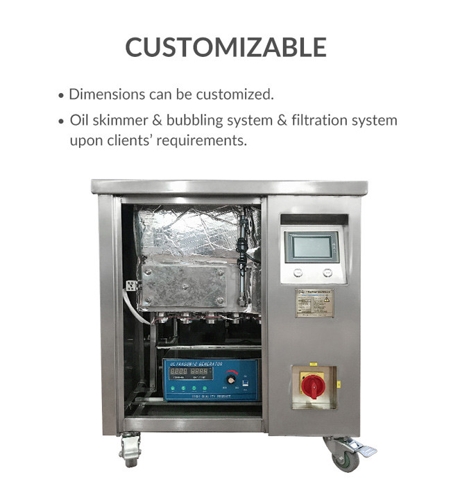 PLC Control 189L Industrial Ultrasonic Cleaner 28Khz and 40KHz