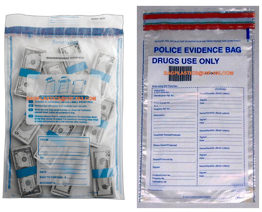 Bank Security Cash Bags/Coin Deposit Bags, Custom Large Clear Heavy Duty Plastic Security Coin Deposit Bags Cash Money B