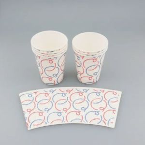 1-7 Various Colors Waterproof Paper Cup Fan Blanks with Factory Direct Customization